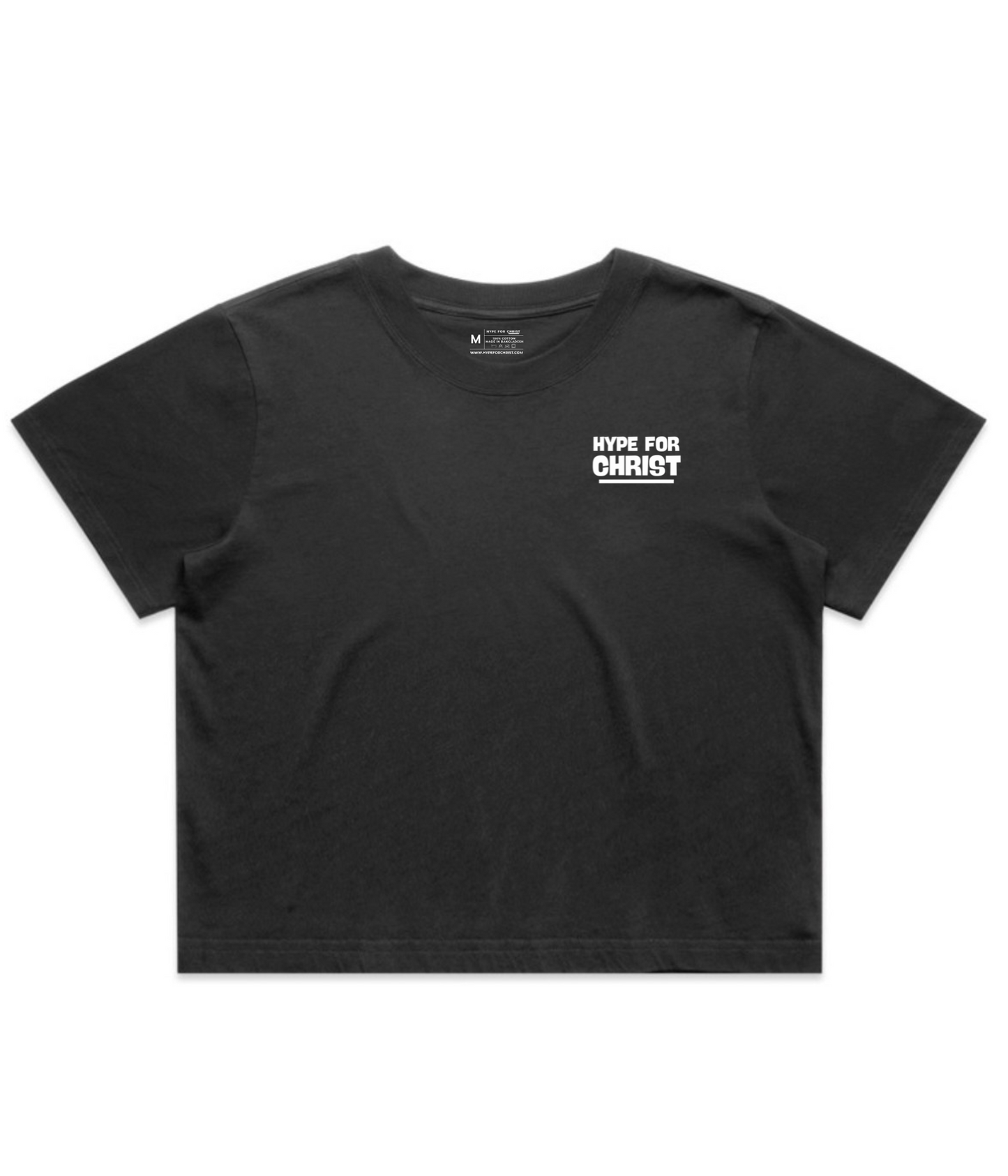 Heavy Faded Black Crop Top