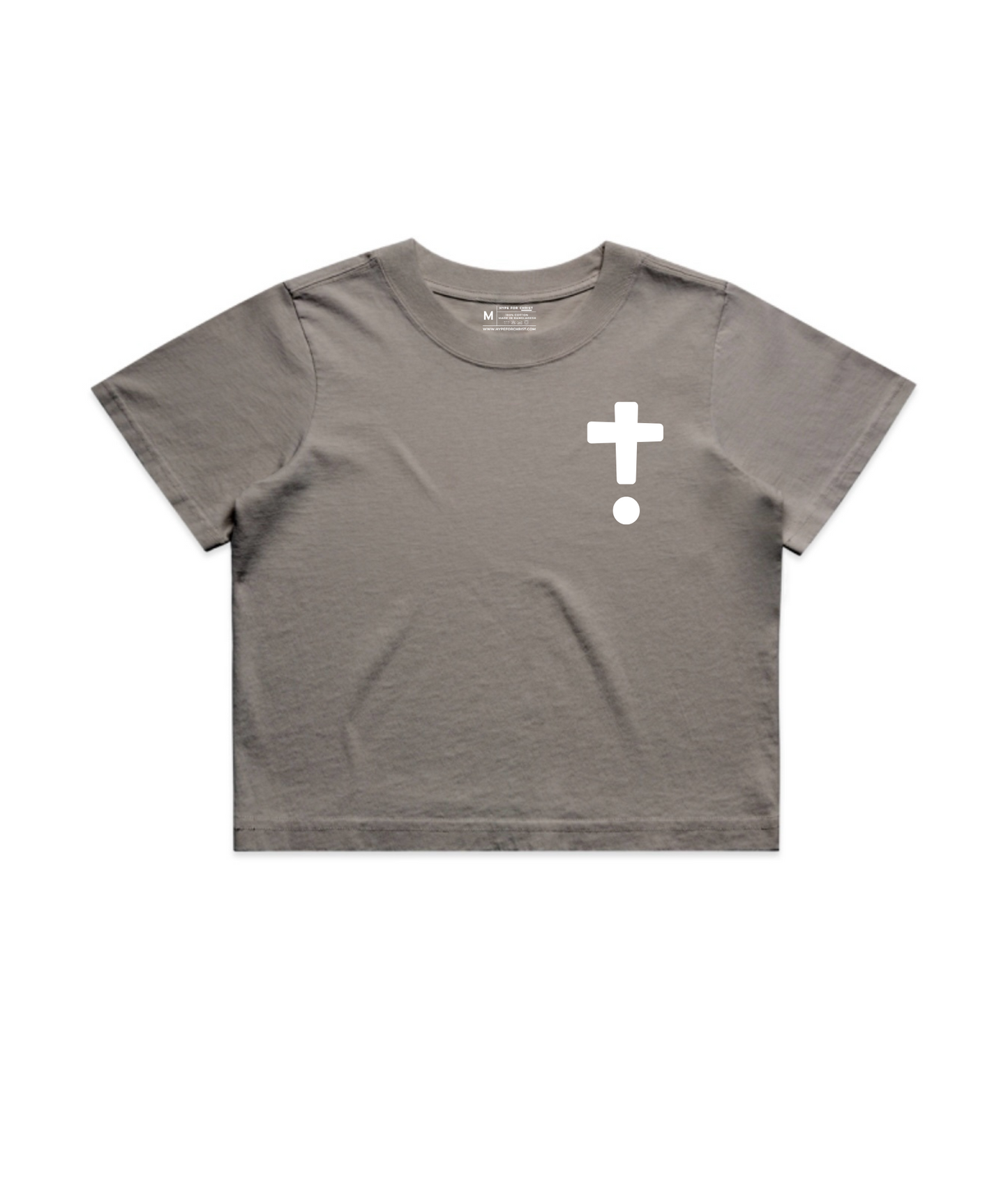 Heavy Faded Grey Crop Top
